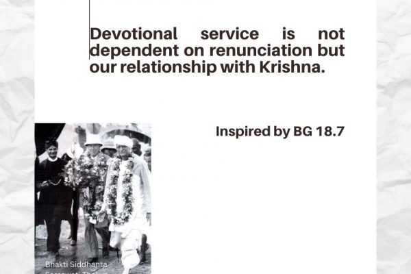 Role of Renunciation