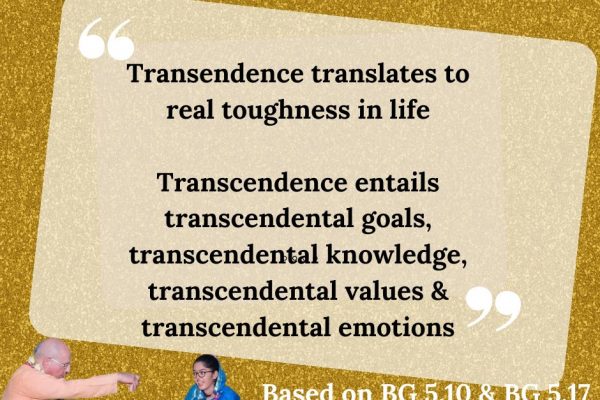 Transcendence is the key