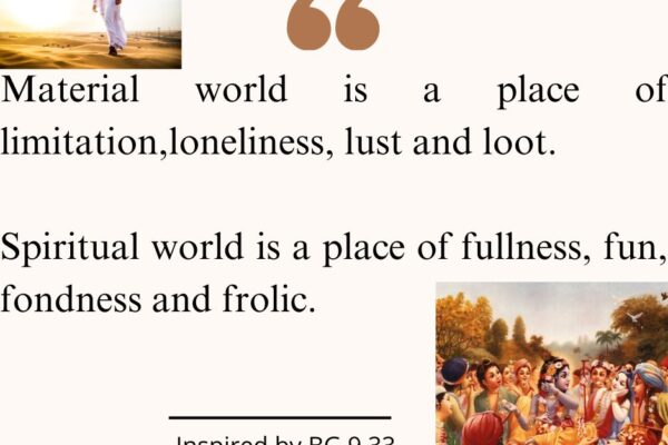 Material realm vs Spiritual realm